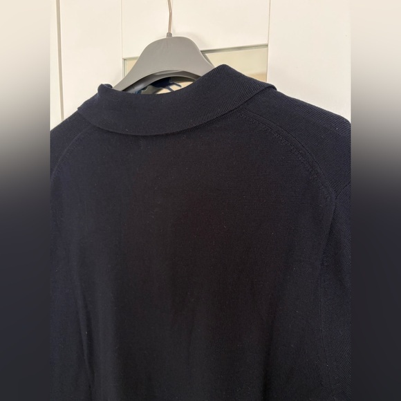 Men’s Banana Republic MERINO LONG-SLEEVE SWEATER POLO- Navy Blue - Picture 8 of 9